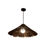 Maxbell Hand Woven Pendant Lamp Farmhouse Hanging Light Fixtures for Loft Decor Brown