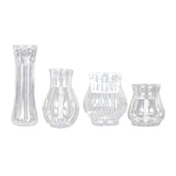 Maxbell Clear Flower Vase Container Ornament for Flower Arrangement Home Wedding 9.5cmx9cmx13cm