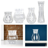 Maxbell Clear Flower Vase Container Ornament for Flower Arrangement Home Wedding 9.5cmx9cmx13cm