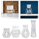 Maxbell Clear Flower Vase Container Ornament for Flower Arrangement Home Wedding 9.5cmx9cmx13cm
