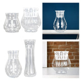 Maxbell Clear Flower Vase Container Ornament for Flower Arrangement Home Wedding 9.5cmx9cmx13cm