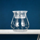 Maxbell Clear Flower Vase Container Ornament for Flower Arrangement Home Wedding 9.5cmx9cmx13cm