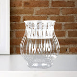 Maxbell Clear Flower Vase Container Ornament for Flower Arrangement Home Wedding 12cmx10cmx18cm