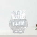 Maxbell Clear Flower Vase Container Ornament for Flower Arrangement Home Wedding 12cmx10cmx18cm