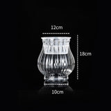 Maxbell Clear Flower Vase Container Ornament for Flower Arrangement Home Wedding 12cmx10cmx18cm