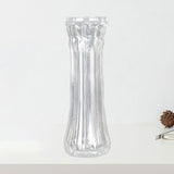 Maxbell Clear Flower Vase Container Ornament for Flower Arrangement Home Wedding 9.7cmx10cmx29.5cm