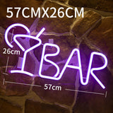 Maxbell LED Neon Light Wall Hanging Birthday Gift USB Operated for Wedding Party pink
