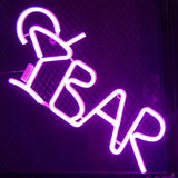 Maxbell LED Neon Light Wall Hanging Birthday Gift USB Operated for Wedding Party pink