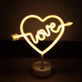 Maxbell Heart Shape Neon Light Decorative Neon Sign for Home Living Room Table Yellow
