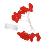 Maxbell Christmas String Lights Red Xmas Socks Ornament 10 LEDs for Window Party