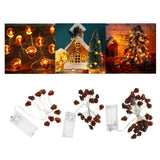 Maxbell LED Christmas String Lights Lamps Hanging Ornament for Holiday Bar Home 1M