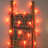 Maxbell Christmas String Lights Red Xmas Crutch Ornament for Yard Garden Party