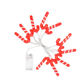 Maxbell Christmas String Lights Red Xmas Crutch Ornament for Yard Garden Party