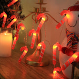 Maxbell Christmas String Lights Red Xmas Crutch Ornament for Yard Garden Party