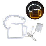 Maxbell Draft Beer Neon Lamp Sign USB Battery Powered Layout Holiday Indoor