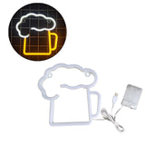 Maxbell Draft Beer Neon Lamp Sign USB Battery Powered Layout Holiday Indoor