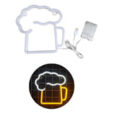 Maxbell Draft Beer Neon Lamp Sign USB Battery Powered Layout Holiday Indoor
