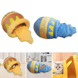 Maxbell Honey Pot Shape cat Bed pet Bed Large Machine Washable Warm Soft Yellow