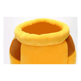 Maxbell Honey Pot Shape cat Bed pet Bed Large Machine Washable Warm Soft Yellow