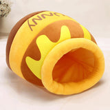 Maxbell Honey Pot Shape cat Bed pet Bed Large Machine Washable Warm Soft Yellow