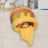 Maxbell Honey Pot Shape cat Bed pet Bed Large Machine Washable Warm Soft Yellow