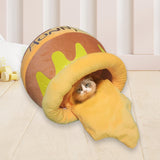 Maxbell Honey Pot Shape cat Bed pet Bed Large Machine Washable Warm Soft Yellow