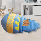 Maxbell Honey Pot Shape cat Bed pet Bed Large Machine Washable Warm Soft Blue