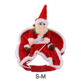 Maxbell Pet Santa Christmas Costumes Santa Claus Riding On Dogs Pet Cosplay Costumes S