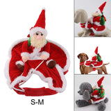 Maxbell Pet Santa Christmas Costumes Santa Claus Riding On Dogs Pet Cosplay Costumes S