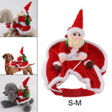 Maxbell Pet Santa Christmas Costumes Santa Claus Riding On Dogs Pet Cosplay Costumes S