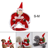 Maxbell Pet Santa Christmas Costumes Santa Claus Riding On Dogs Pet Cosplay Costumes S