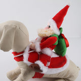 Maxbell Pet Santa Christmas Costumes Santa Claus Riding On Dogs Pet Cosplay Costumes S