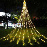 Maxbell Star String Lights Patio Decorative 350 LED Waterfall Christmas Tree Lights