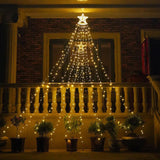 Maxbell Star String Lights Patio Decorative 350 LED Waterfall Christmas Tree Lights