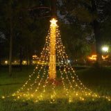 Maxbell Star String Lights Patio Decorative 350 LED Waterfall Christmas Tree Lights