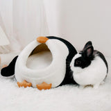 Maxbell Bunny Rabbit Bed Accessories with Removable Cushion Kennel for Cats Hamster S