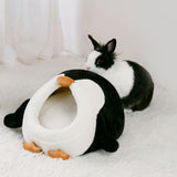 Maxbell Bunny Rabbit Bed Accessories with Removable Cushion Kennel for Cats Hamster S