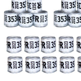 Maxbell 100Pcs Pigeon Ring 8mm 2023 Dove Legs Band for Duck Most Adult Birds Poultry White