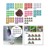 Maxbell 100Pcs Pigeon Ring 8mm 2023 Dove Legs Band for Duck Most Adult Birds Poultry White