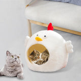 Maxbell Soft Pet Bed Cat House Hut Semienclosed Warm Comfortable Dog House Cat Bed Chick M