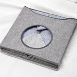 Maxbell Cat Bed Nest Dog House Double Layer Cave Foldable Winter Pet Supplies Kennel Gray