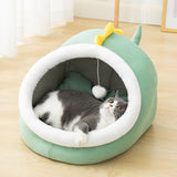 Maxbell cat warm Bed Cave Nest with Removable Cushion Comfortable Pet Bed House L