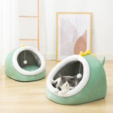 Maxbell cat warm Bed Cave Nest with Removable Cushion Comfortable Pet Bed House L