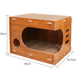 Maxbell Cardboard Cat House Corrugated Scratching Board Cat Scratcher Lounge Bed