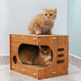 Maxbell Cardboard Cat House Corrugated Scratching Board Cat Scratcher Lounge Bed