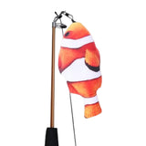 Maxbell Retractable Cat Wand Catcher Exerciser Functional Comfortable to Hold Sturdy Clownfish