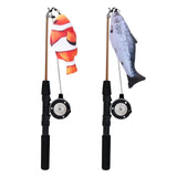 Maxbell Retractable Cat Wand Catcher Exerciser Functional Comfortable to Hold Sturdy Clownfish