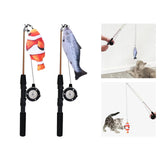 Maxbell Retractable Cat Wand Catcher Exerciser Functional Comfortable to Hold Sturdy Clownfish