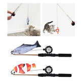 Maxbell Retractable Cat Wand Catcher Exerciser Functional Comfortable to Hold Sturdy Clownfish