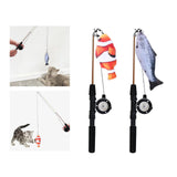 Maxbell Retractable Cat Wand Catcher Exerciser Functional Comfortable to Hold Sturdy Clownfish